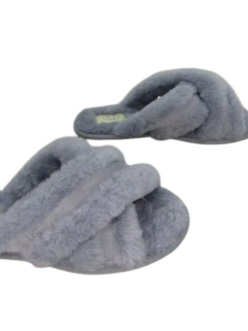 NEW UGG Scuffita Slippers Slip-On Flat Fluffy Cozy Soft Cross-Straps Size 5 - Picture 8 of 8